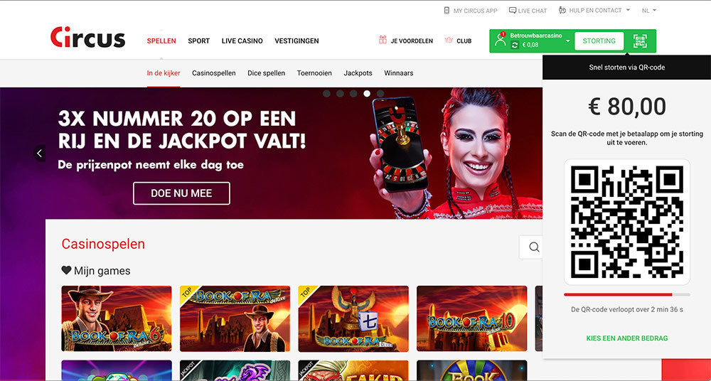 Snelle betaling Payconiq Casino